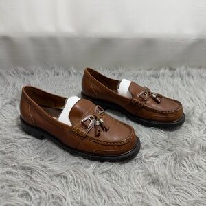 Michel Brown Leather Loafers